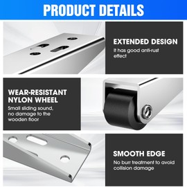 Suemisi Small Caster Wheels and Roller Wheels for Furniture,Side Mount Casters for Doors, Gates, Fences, Yards, Farms,Single Directional Tiny (Silver, Big 8PCS Directional Caster)