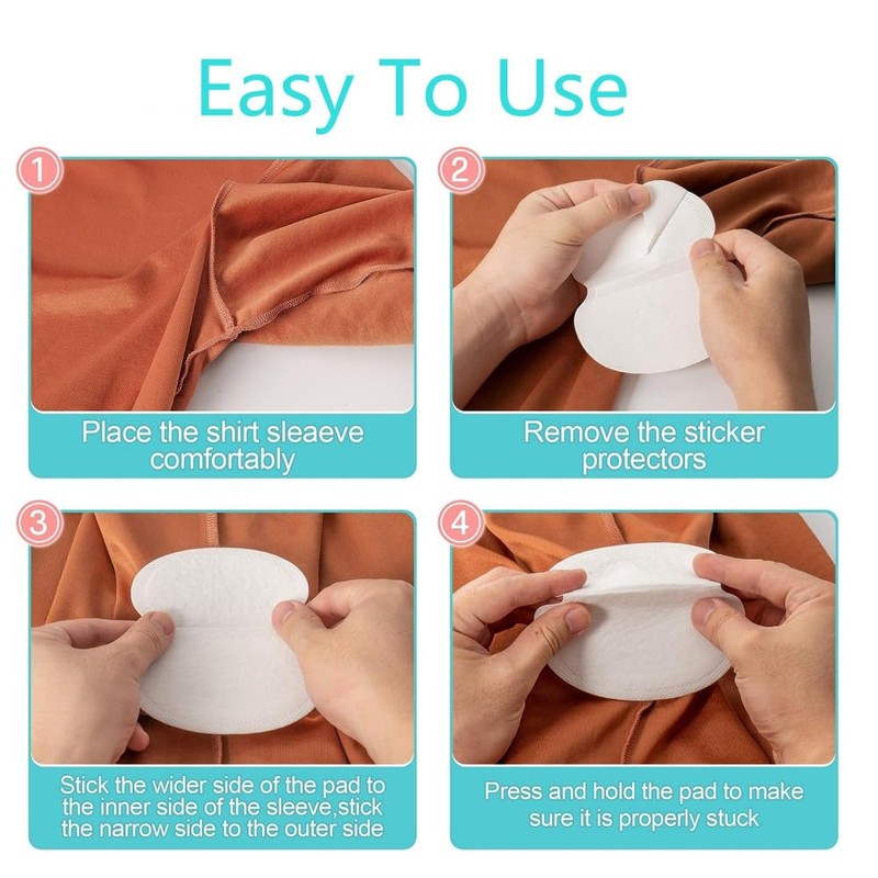 100 Pcs Underarm Sweat Pads,Disposable Underarm Pads,for Men and Women
