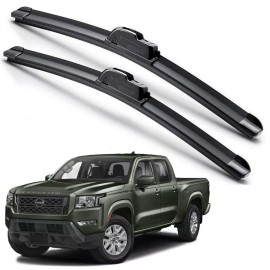 EZ Motoring For 2022-2025 Nissan Frontier Windshield Wiper Blades J-HOOK Hybrid Silicone
