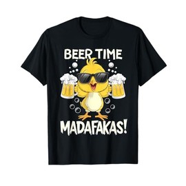 Beer Time Madafakas Funny Duck T-Shirt
