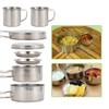 Lixada Camping Cookware Mess Kit 8PCS Stainless Steel Cooking Pot