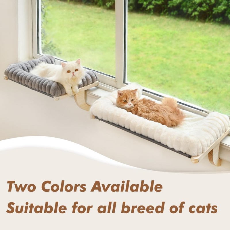 valigogo Cloud-Soft Cat Window Sill Perch with Zipper Designed Cushioned