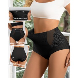 MIOTAN Women's Underwear Pack High Waisted Ladies Panties Post Partum Breathable Compression Postpartum Moisture Wicking Tummy Control, XL