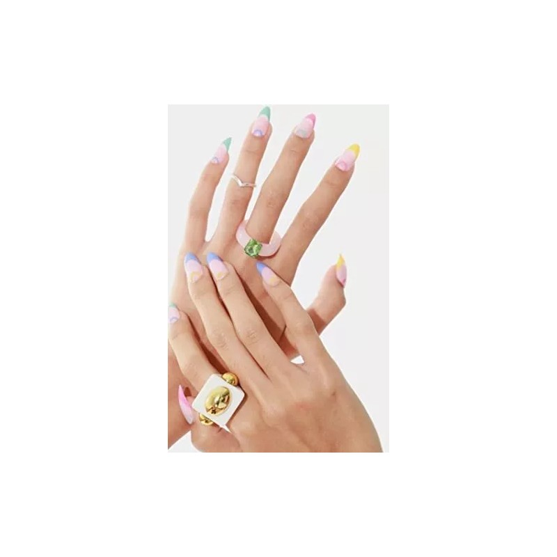 Paintlab Uñas Press On Paintlab 24 Uñas Diseño Colores Con