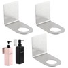 Segbeauty 3Pcs Adhesive Bottle Holder, Stainless Shampoo Bottle Holder, Dia