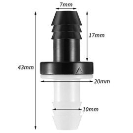 Válvula de retención, válvula de retención de 3/8 pulgadas de 10 mm de ABS, válvula de retención unidireccional para líquidos y gases (6 piezas)