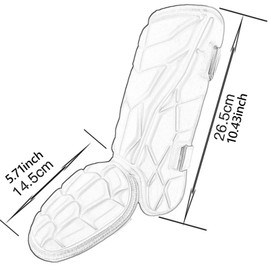 perfeclan Baseball Batter Leg Guards, Shin Guards Teenager Compact Comfortable Versatile Equipment Protector Shin Protection Adjustable , Black