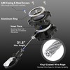 LIUGX Retractable Badge Holders, Heavy Duty Retractable Keychain, Carbon Fiber-Texture,