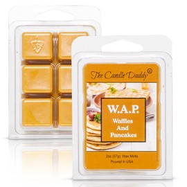 The Candle Daddy W.A.P. - Waffles and Pancakes - Waffles and Pancakes with Syrup and Butter Scented Melt - Maximum Scent Wax Cubes/Melts - 1 Pack - 2 Ounces - 6 Cubes WAP