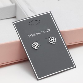 LeCalla Sterling Silver Jewellery Italian Design Love Knot Stud Earrings for Women, Sterling Silver, No Gemstone