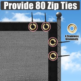 Gray 4FT X 50FT Outdoor Privacy Screen Fence & Mesh Shade Net Cover, Ideal for Garden and Backyard - Enhances Privacy for Fencing & Chain Link, Perfect for Patio Privacy Wall, Slats，Freestanding
