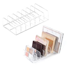 Voarge Lidschatten Organizer,2 Größen Schminktisch organizer, Schminktisch mit 7 Fächern, Acryl, Paletten Schminke, Make Up für Aufbewahrung