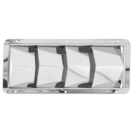 Marine Louver Vent Grille Square 4 Slots Grid Cover Boat Shutters Blind Stainless Steel