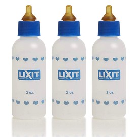 Lixit 2oz Nursing Bottle for Kittens Small Puppies, and Small Animals (2oz, Pack of 3)