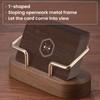 JIANTA Wooden Business Card Holder, Business Card Holder, Walnut Wood