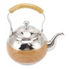 Tea Pot 1L Stainless Steel Thickened Strong Corrosion Resistant Silver