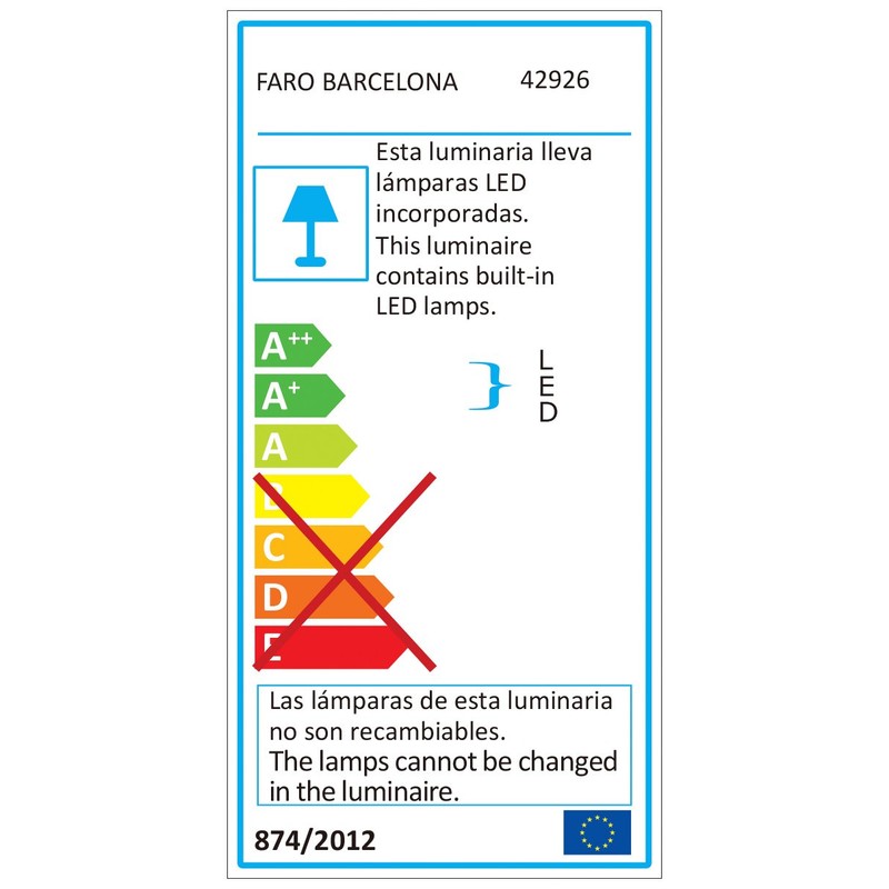 Lighthouse 42926 – Ted LED Built-In Lamp White