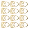 12Pcs Finger Picks Adjustable Stainless Steel Banjo Ukulele Guitar Plucked