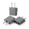 Bates- Europe to US Plug Adapter, 3 Pack, European to
