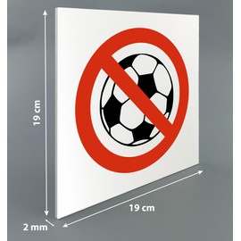 Sign Prohibition Ball Games Pack of 2 19 x 19 cm Signal Not Allowed Ball Games (Prohibition Ball Games)