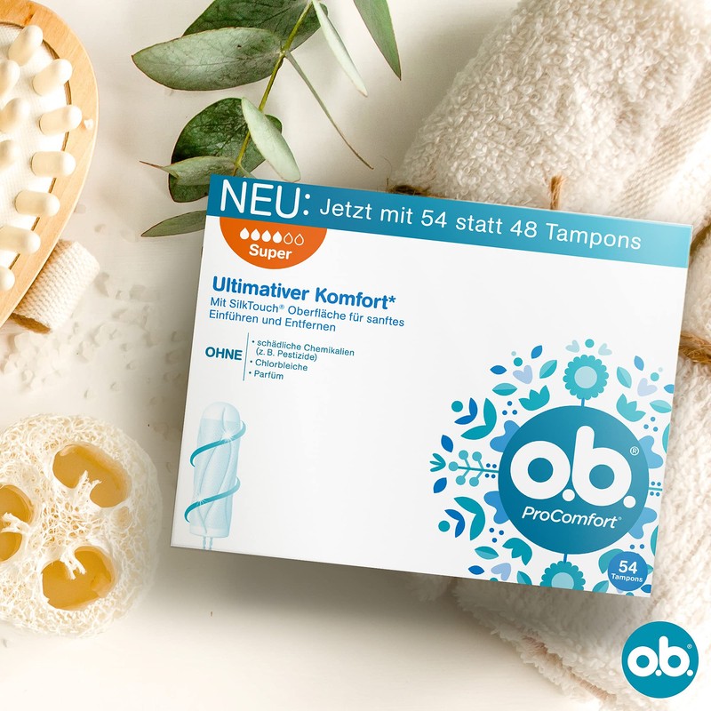 o.b. ProComfort Super Tampons for Heavy Days with Dynamic Fit