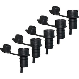 Haley's Corker 30065 5-in-1 Wine Aerator, Stopper, Pourer, Filter and Re-Corker, 5 Pack, Standard, Black