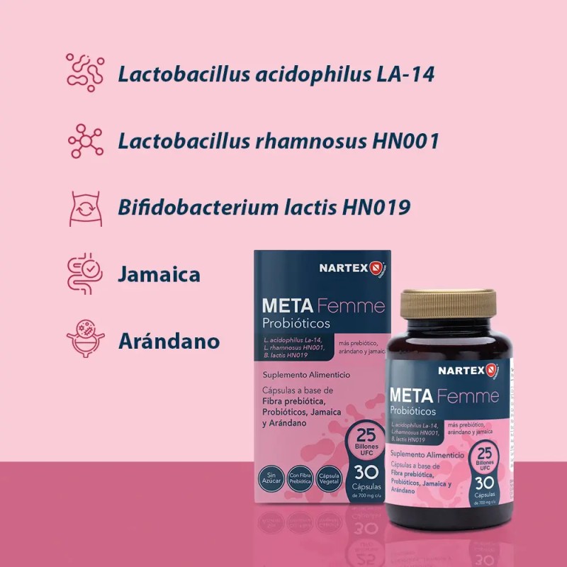 Probióticos Mujeres 25 Billones Ufc Meta Femme 30 Caps 2pack