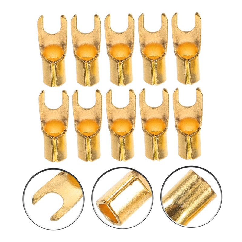 KOMBIUDA 20pcs U Shaped Terminal Connectors for Amplifiers and Compatibility