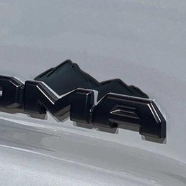 OUESAAS Mountain Emblem for 2016-2023 Tacoma, 2 Pcs Mountains Graphic Logo Badge, Trunk Mountain Logo Emblem, Car Exterior Accessories (Matte Black)