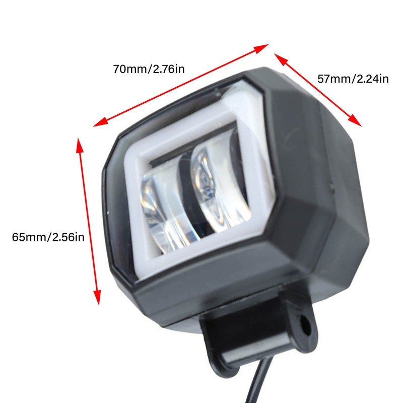 3in Motorcycle LED Headlights with Blue Aperture 20W Waterproof Bright