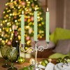 DRomance Green Flameless Flickering Taper Candles Battery Operated with 10-Key