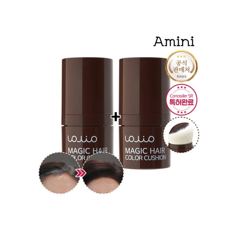 Amini Lolio 1-Second Hair Color Cushion 2 pcs (Dark Brown/Natural