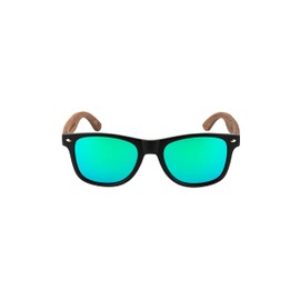 AlpDeer Wooden Sunglasses Walnut for Men and Women UV400 Polarised, Green