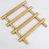 RZDEAL 4Pcs 5 Inch Solid Brass Cabinet Pulls Kitchen Cupboard