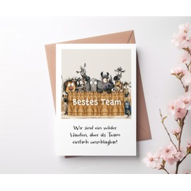 PURESIZE Set of 12 Team Cards for Employees and Colleagues, Greeting Cards (Safari)