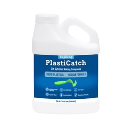 Eupheng PlastiCatch Series Plastisol Fishing Lure Making Plastic Rubber, Crystal Clear, Low Odor, Non Yellowing Medium Formula for DIY Fishing Lures