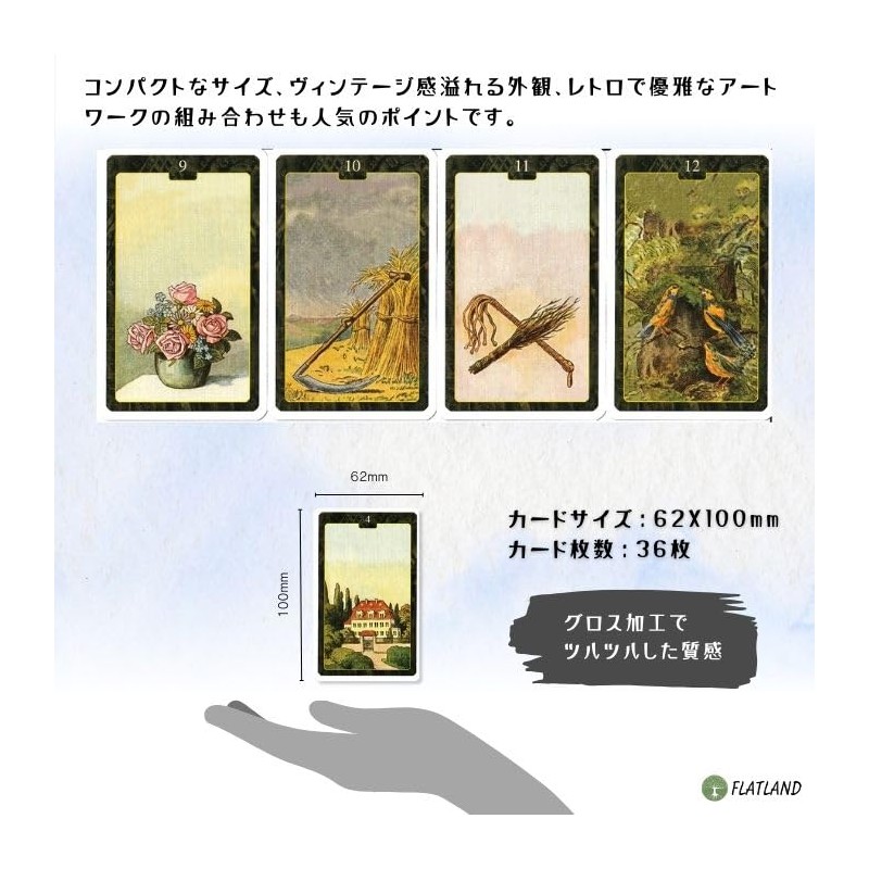 Lenormand Oracle Cards, Oracle Cards, Includes Instruction Manual (English Language