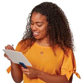 Quick Response White board, Blue Handle | Handheld White Board with Handle - Teaching Props - Super-Sturdy Dry-Erase, TWO-Sided Whiteboards