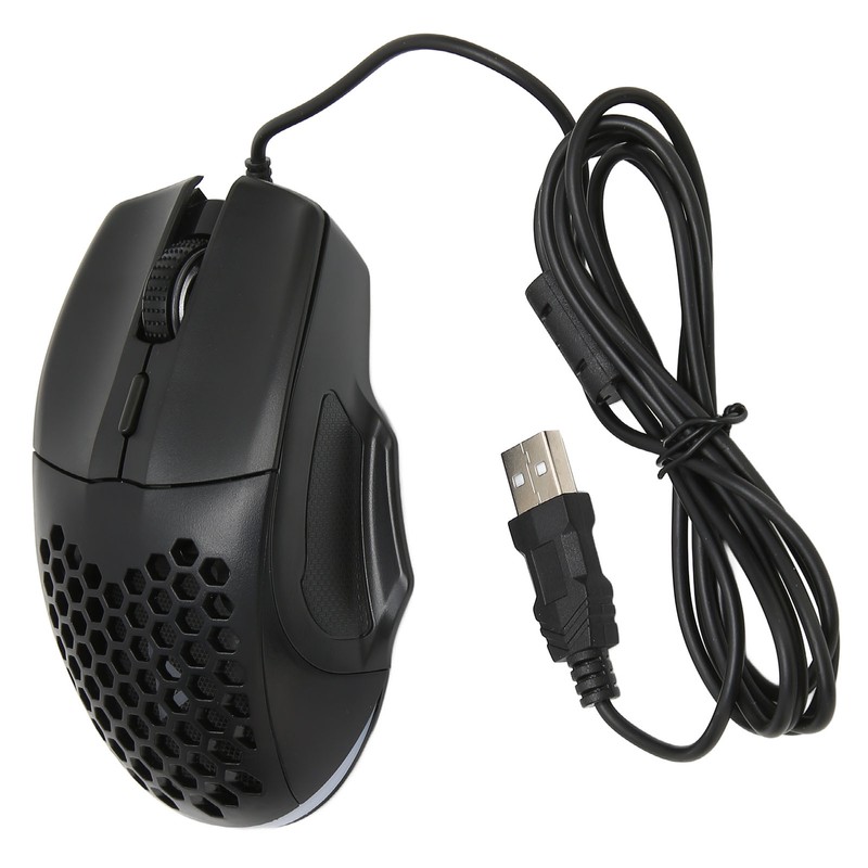 Honeycomb Mouse RGB Wired Gaming Mouse Lightweight Quick Answer RGB