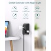 Surge Protector, Outlet Extender with Night Light, Addtam 5-Outlet Splitter