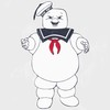 Stay Puft White Vinyl Nontransparent Decal Sticker 20"