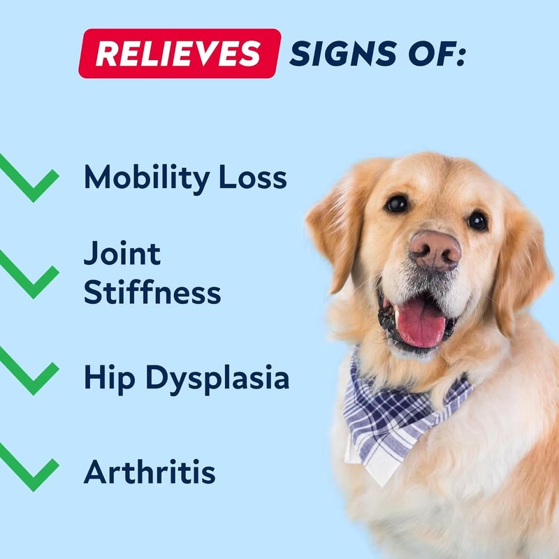 STRELLALAB Glucosamine Treats for Dogs - Joint Supplement w/Omega-3 Fish