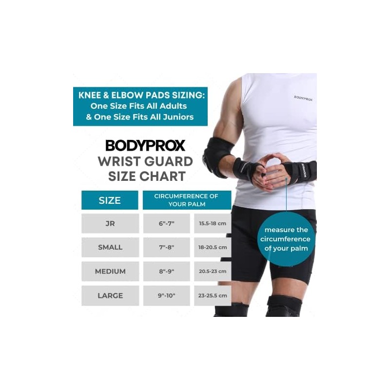 BODYPROX - Rodilleras y coderas para patinaje en línea, monopatín,