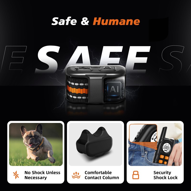 Ultra Compact Dog Shock Collar, Lightest Dog Training Collar with
