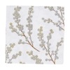 Caspari Berry Branches Paper Cocktail Napkins in White & Silver