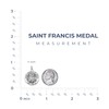 PicturesOnGold.com St Francis of Assisi Medal Sterling Silver Religious Pendant