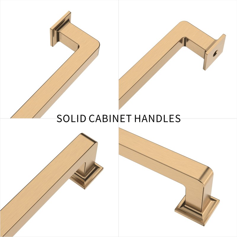 9BUILD 6 Pack 7.5 Inch Cabinet Handles Champagne Bronze Pulls