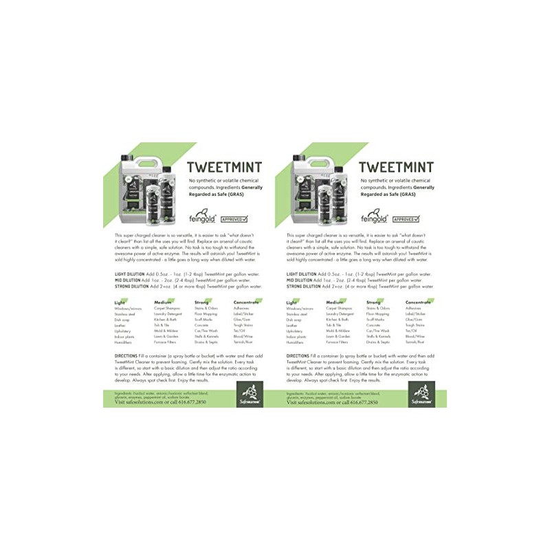 Safe Solutions Best Natural Cleaning Product - TweetMint All Purpose