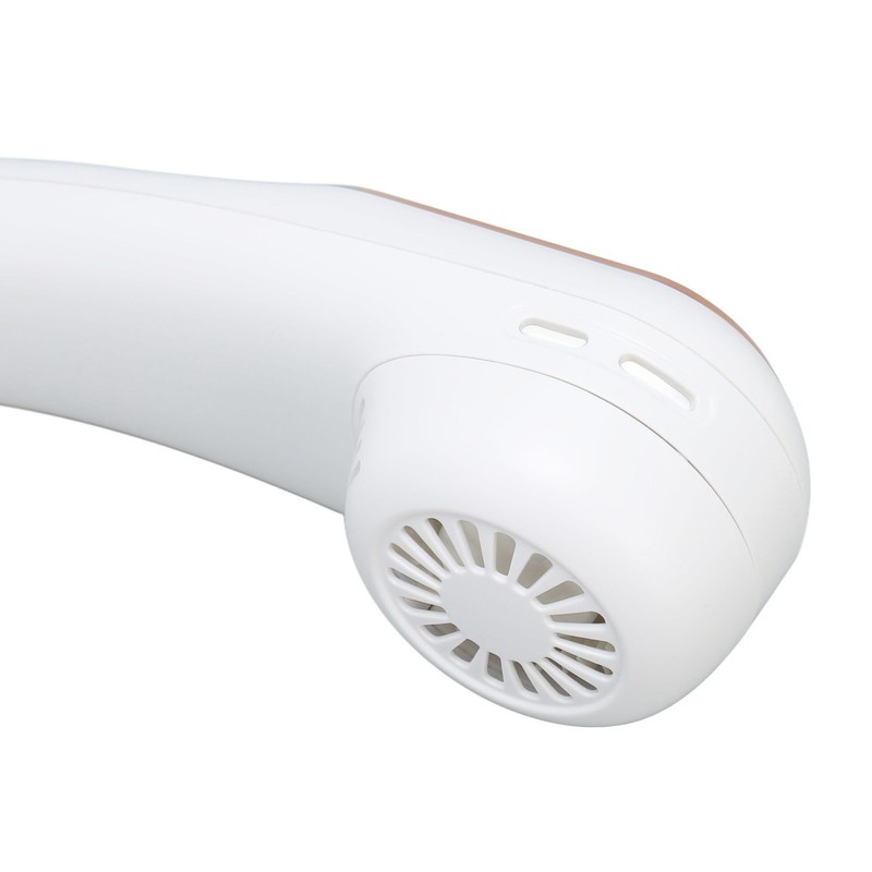 Neck Fan 4 Speeds Quiet Bladeless USB Rechargeable 2400mAh Battery