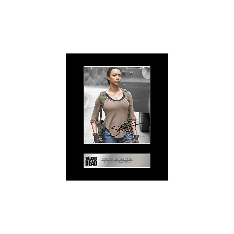 Sonequa Martin Sasha Williams Signed Mounted Photo Display The Walking